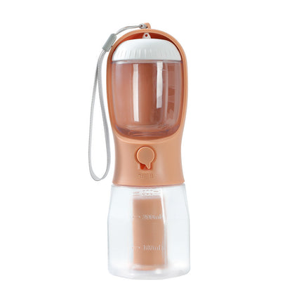 Three-in-one Portable Small Multi-functional Pet Bottle - Water - Treats - Waste Bags