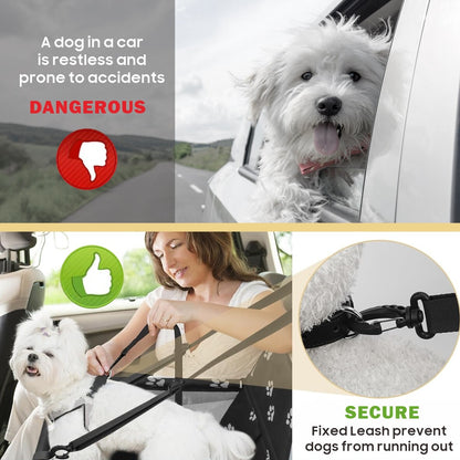 Dog Car Seat For Small Medium Pet, Portable Cat Puppy Rabbit Seat Travel Booster