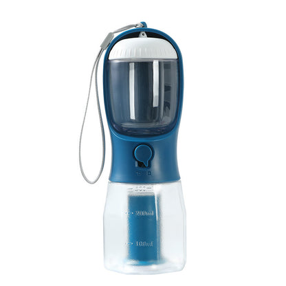 Three-in-one Portable Small Multi-functional Pet Bottle - Water - Treats - Waste Bags