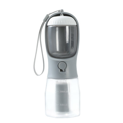 Three-in-one Portable Small Multi-functional Pet Bottle - Water - Treats - Waste Bags