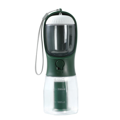 Three-in-one Portable Small Multi-functional Pet Bottle - Water - Treats - Waste Bags