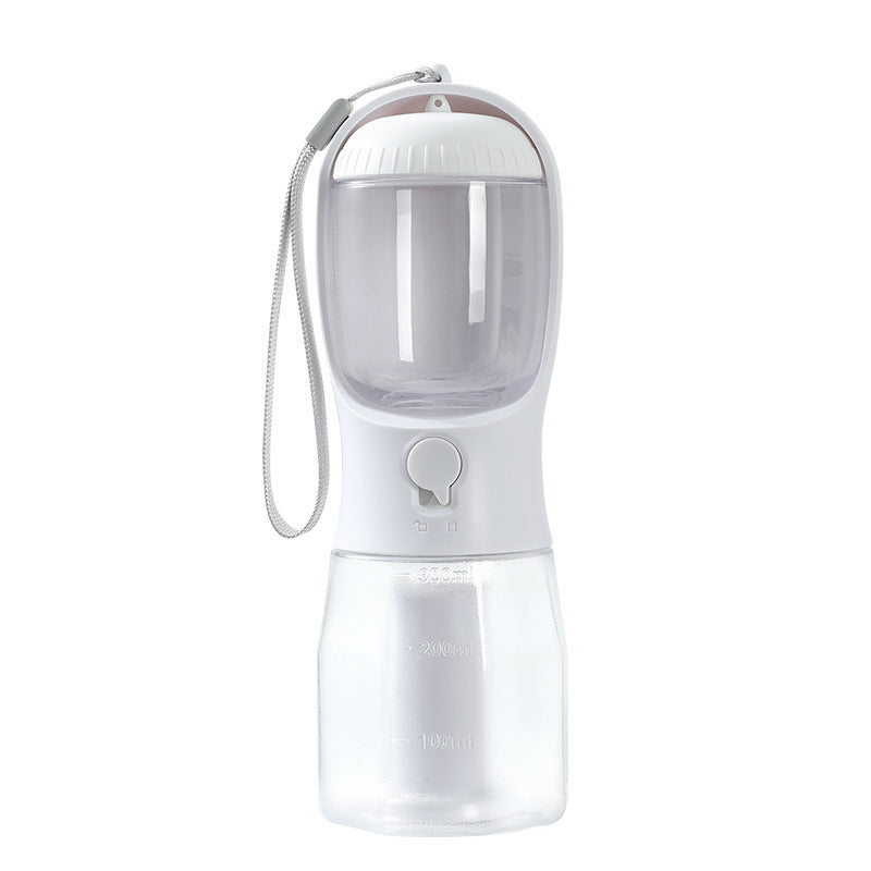 Three-in-one Portable Small Multi-functional Pet Bottle - Water - Treats - Waste Bags