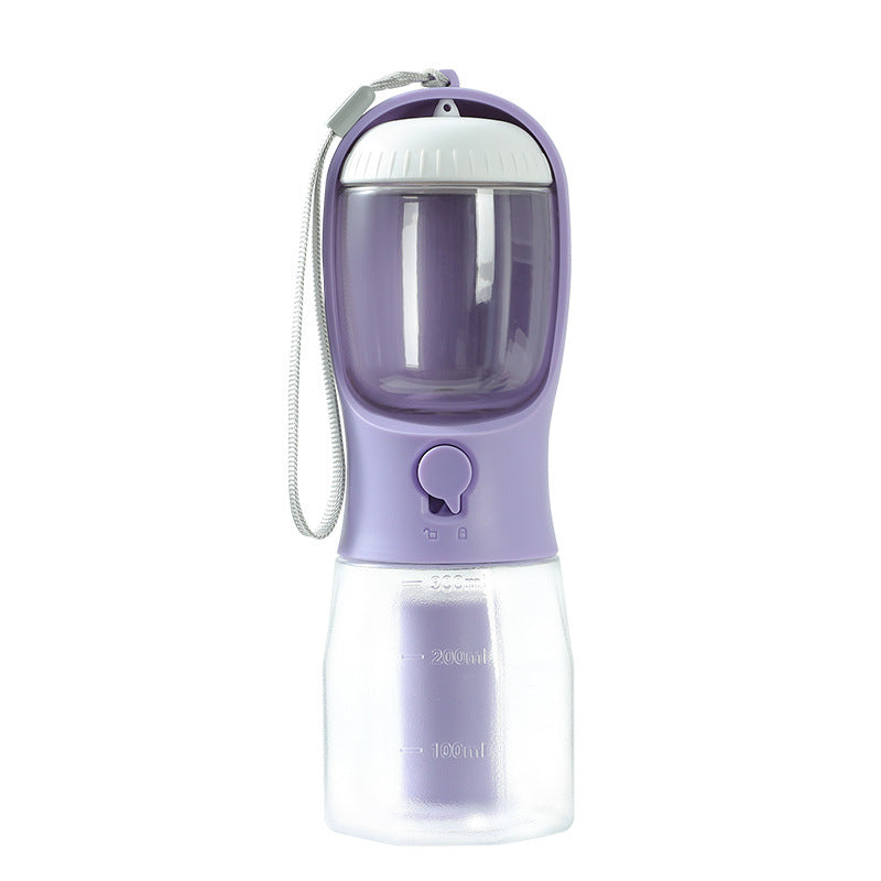 Three-in-one Portable Small Multi-functional Pet Bottle - Water - Treats - Waste Bags