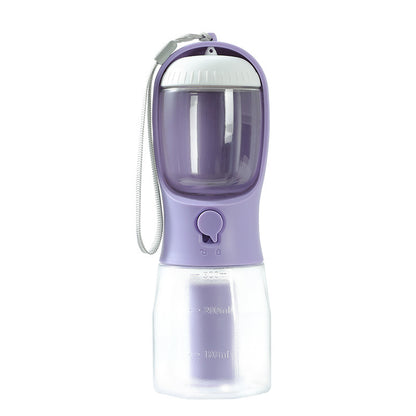 Three-in-one Portable Small Multi-functional Pet Bottle - Water - Treats - Waste Bags