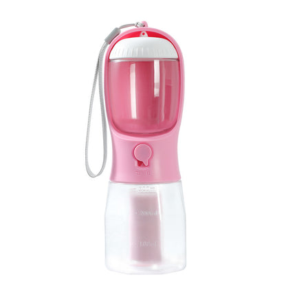 Three-in-one Portable Small Multi-functional Pet Bottle - Water - Treats - Waste Bags